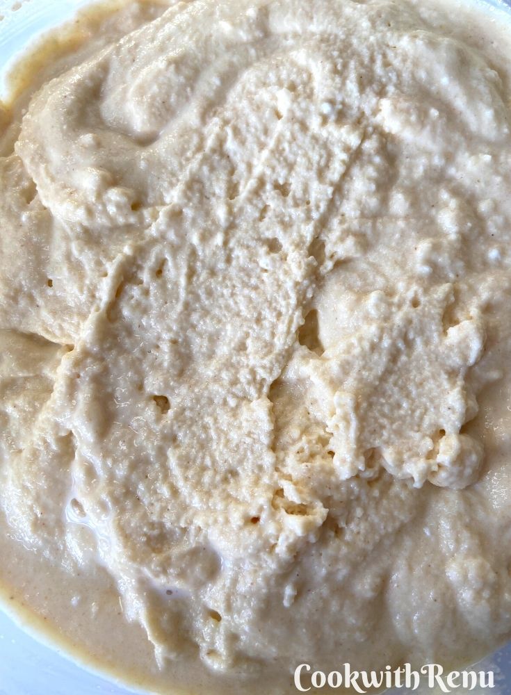 Semolina mixed with yogurt and milk