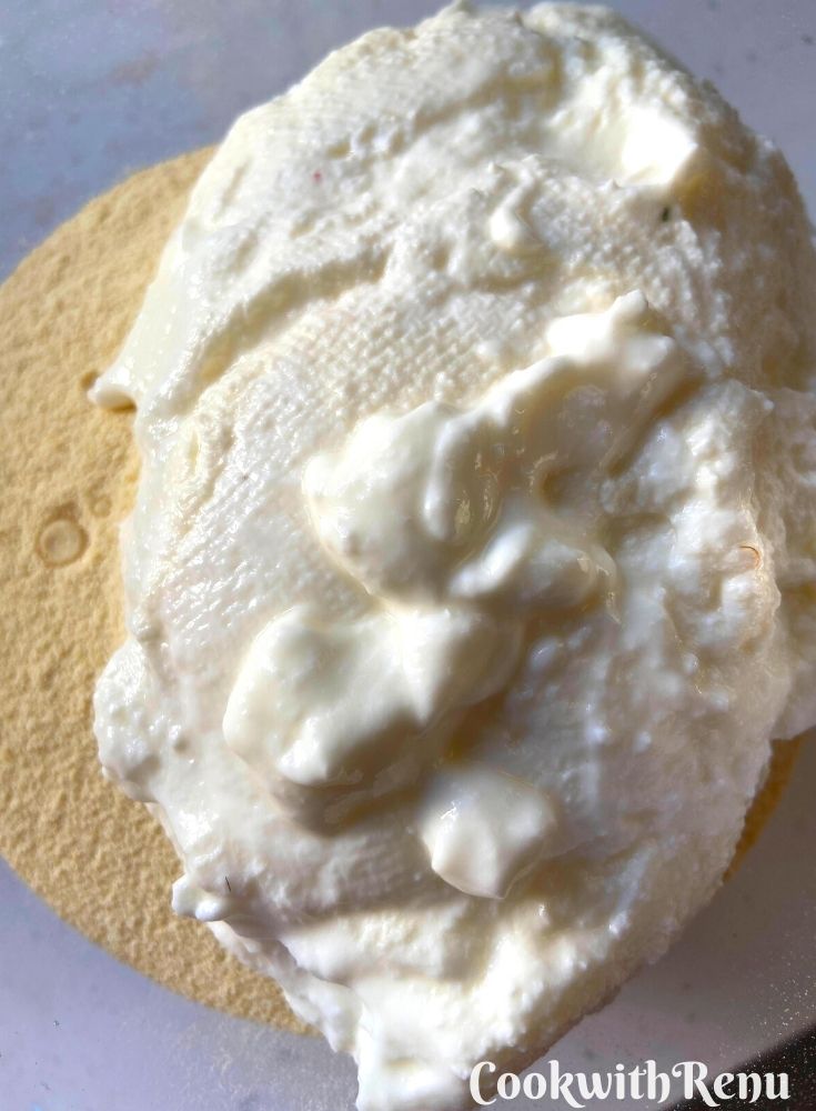 Yogurt and milk added to rava