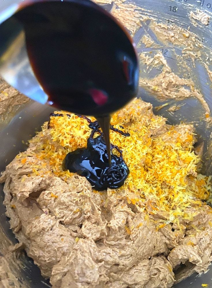 Zest & Treacle added to flour mixture