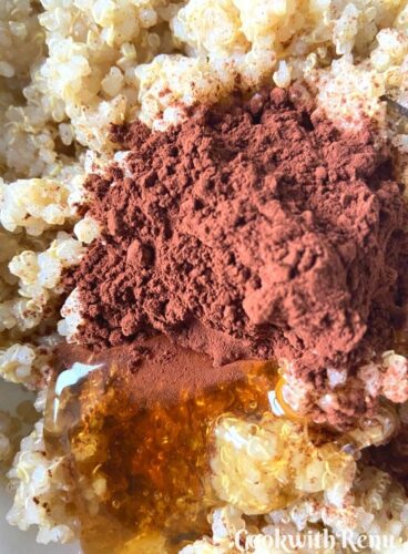 Cocoa Powder & Maple Syrup Added to Quinoa