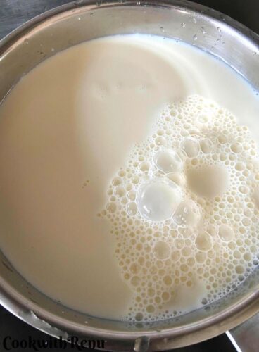 Milk ready to be boiled