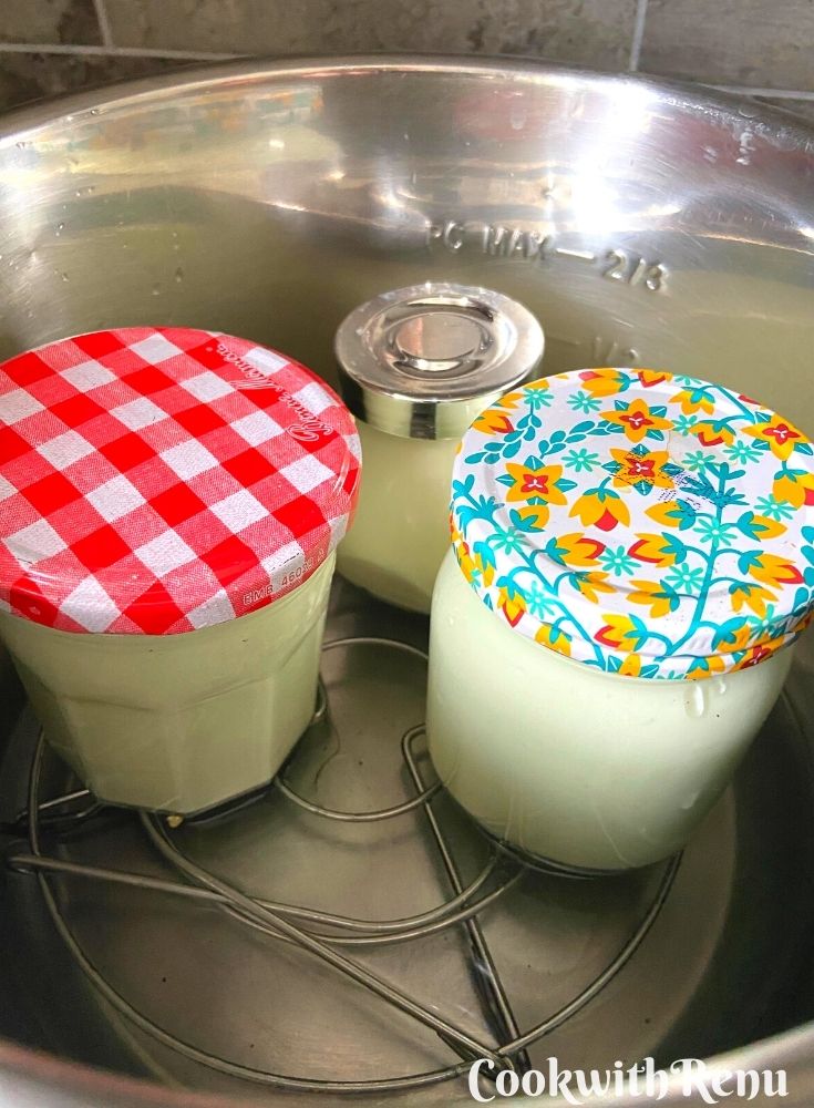 Milk ready to be set in jars