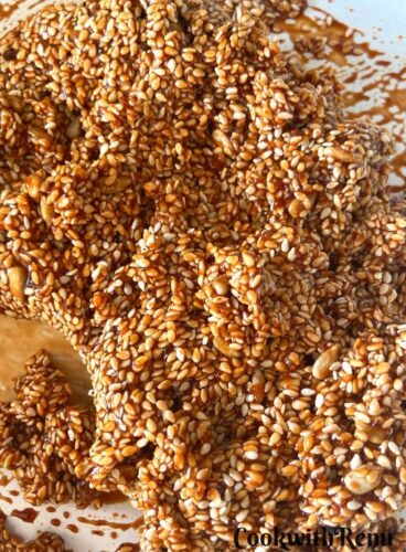 Mixed Mixture of Til, gur, ghee and sunflower seeds