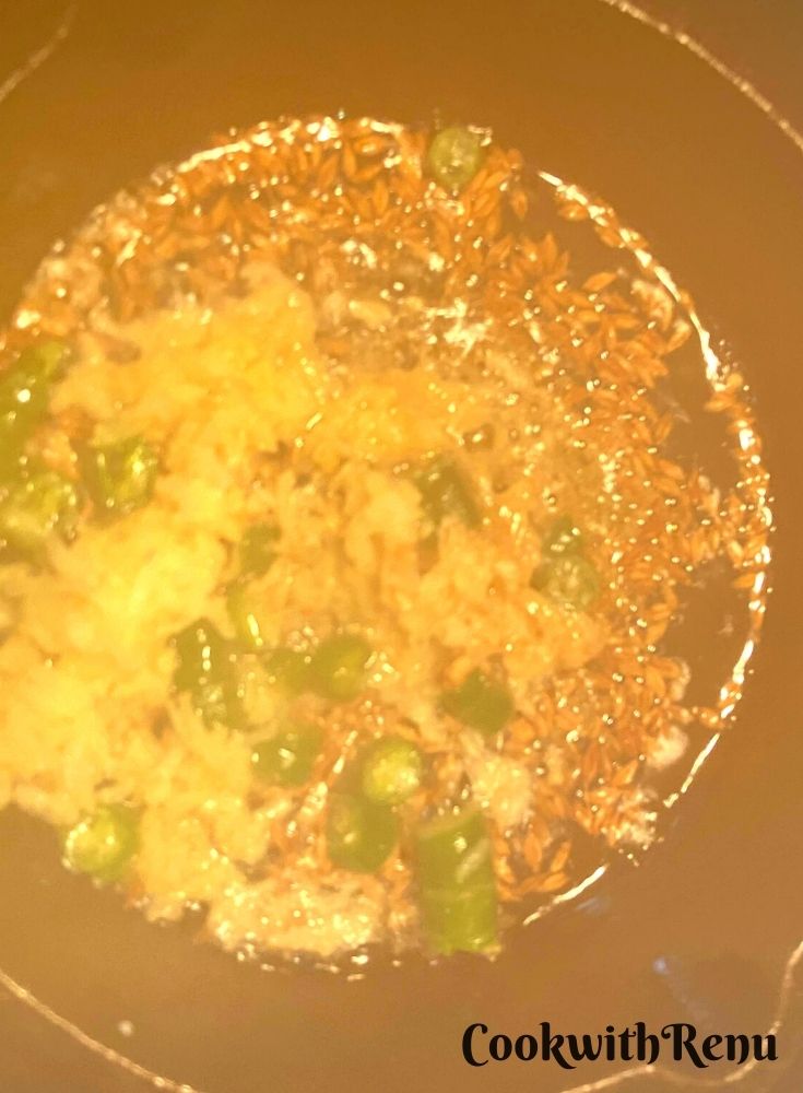 Spices tempered in oil