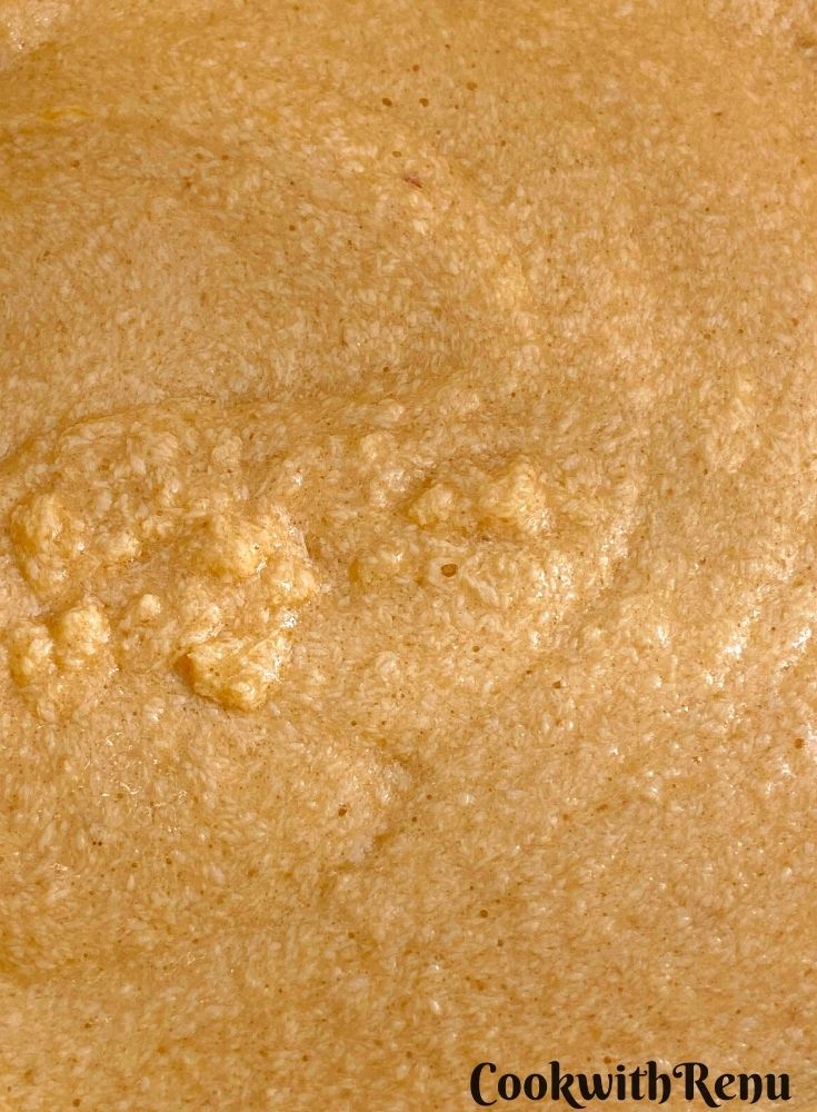 The mixture before adding flour