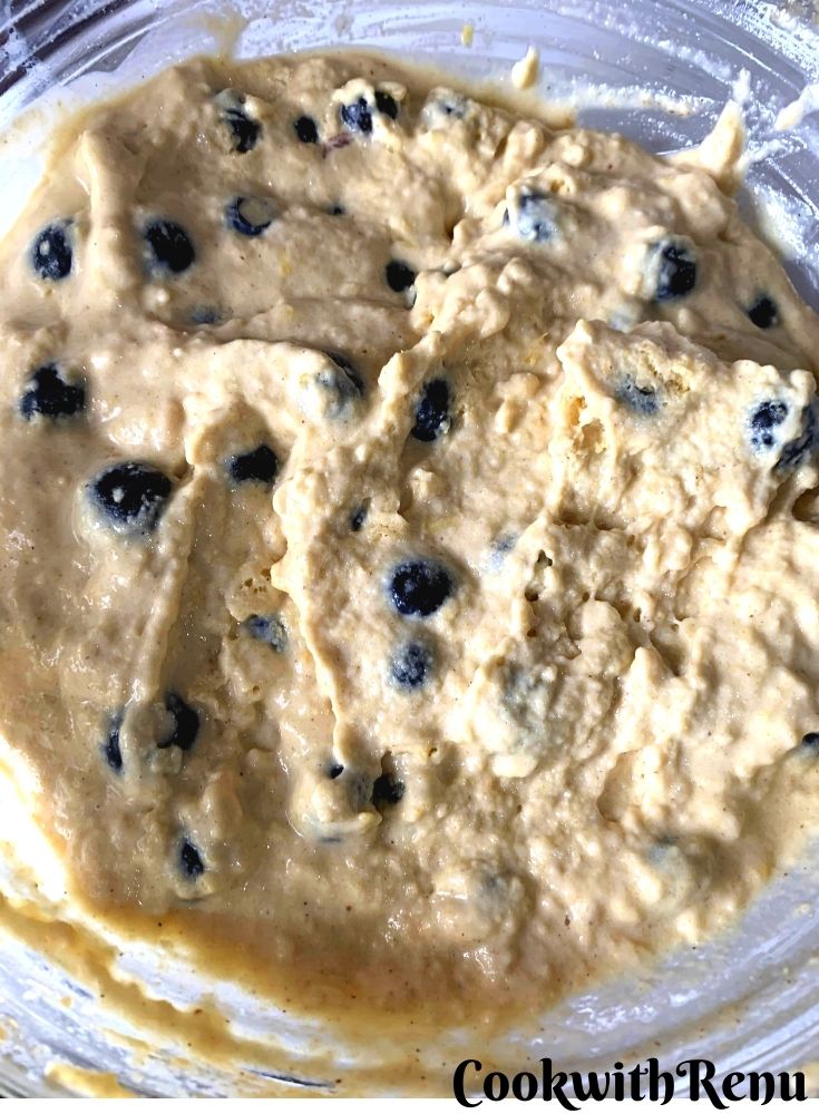 Blueberry Cornmeal Muffin Batter