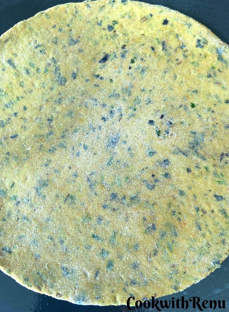 First Cooking of the top side