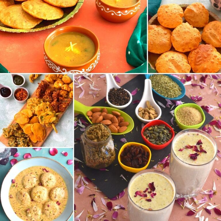 Collage of a collection of Holi Special Recipes