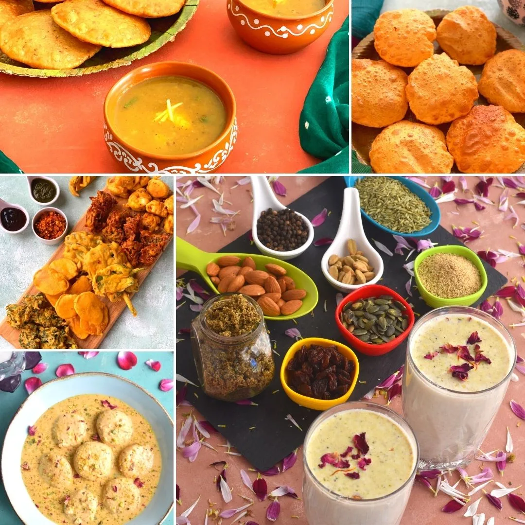 Collage of a collection of Holi Special Recipes
