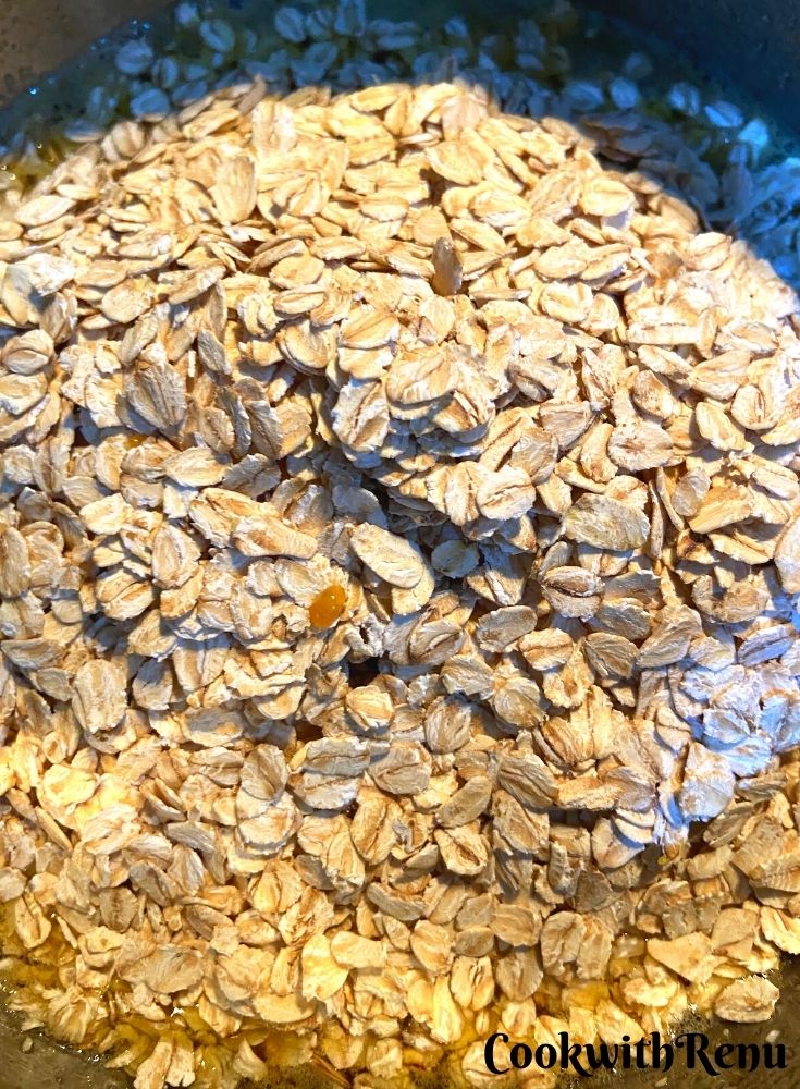 Oats added to the mixture