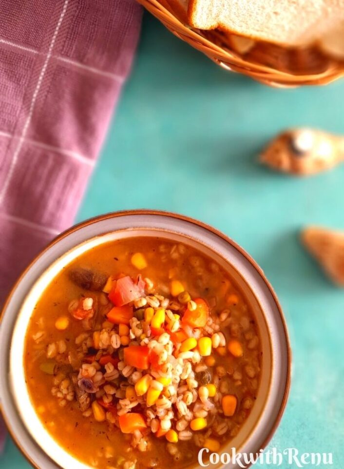 Vegetable Barley Soup Cook With Renu