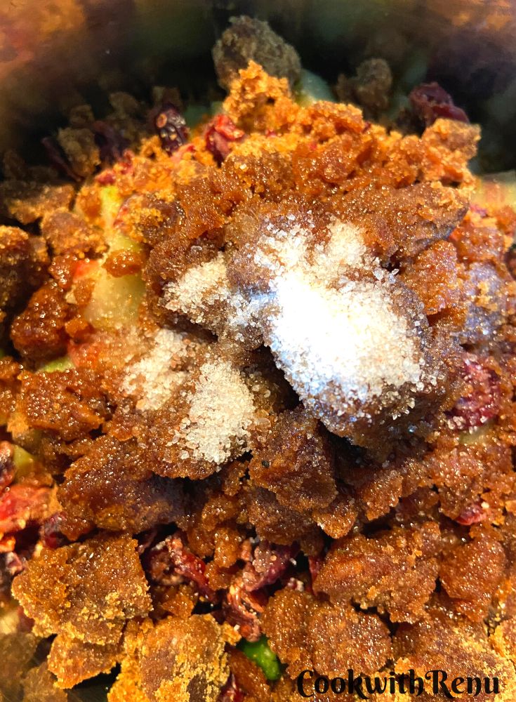 Adding of Jaggery, Salt and Vinegar