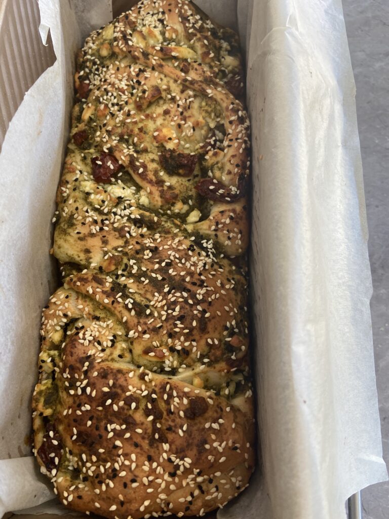 Just Baked Savoury Babka loaf