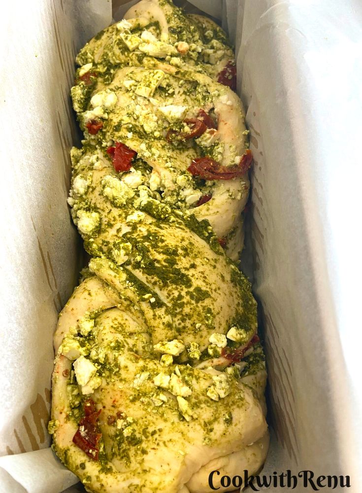 Proofed Savory Babka loaf