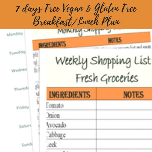 7 Day weekly shopping list