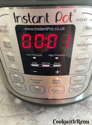 Cooking Instant Pot Time