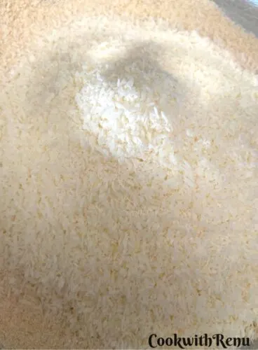 Desiccated Coconut Added to flour