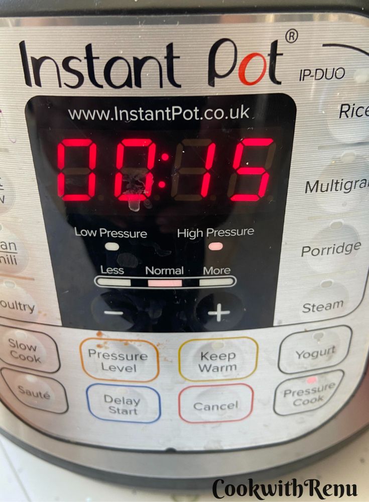 15 mins of pressure cooker time for chickpeas