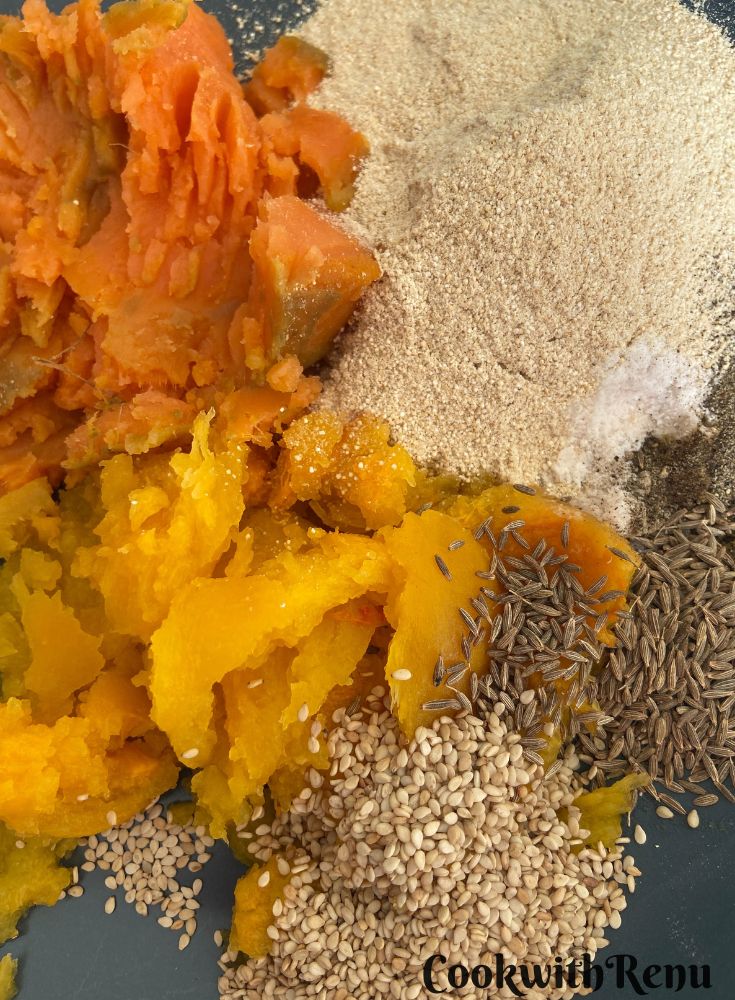 Making the patties mixture.