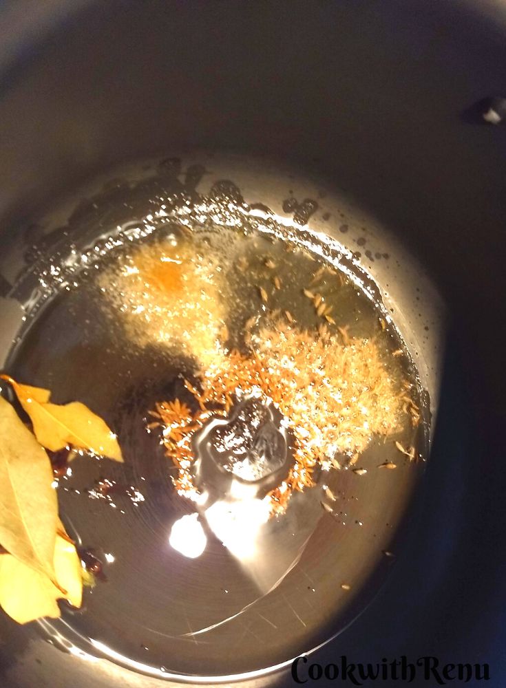 Sautee dry spices in oil