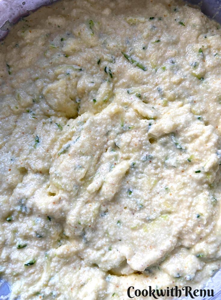 The ready batter for semolina Idli.