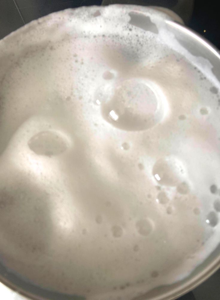 Water boiled along with baking soda