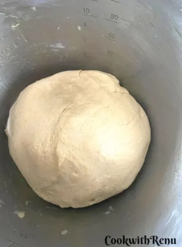 Bread dough for Halloweens stuffed bread in a bowl