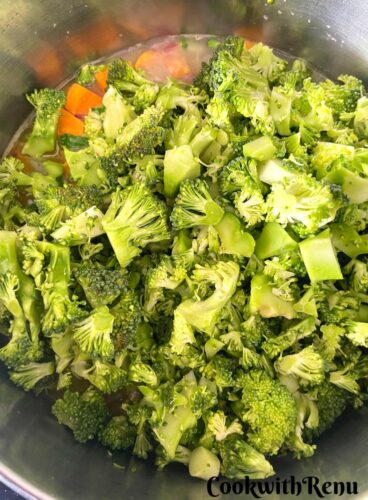 Broccoli added to chowder