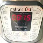 Instant Pot Setting For Pumpkin puree set to 15 minutes.