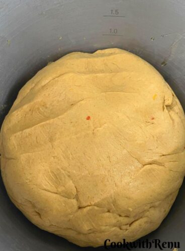 Proofed Pumpkin bread Dough