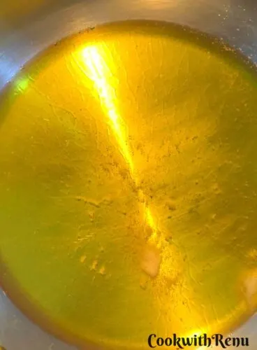 Melted Ghee in a pan.