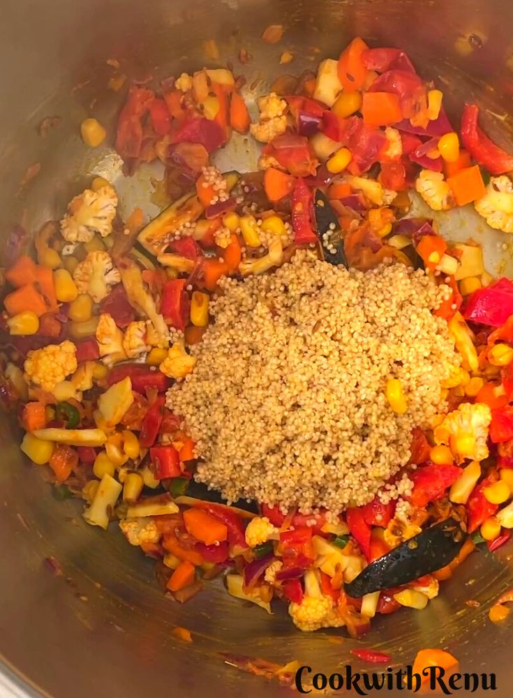 Millet added to Masala.