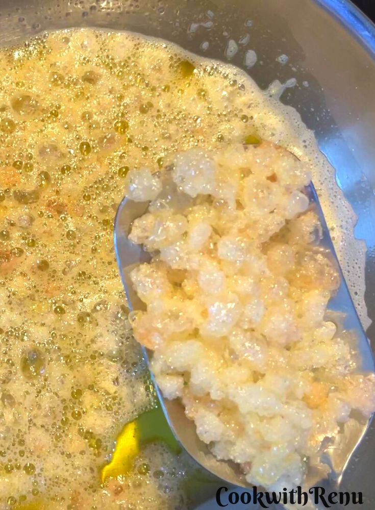 Puffed Up Edible Gum or gond.