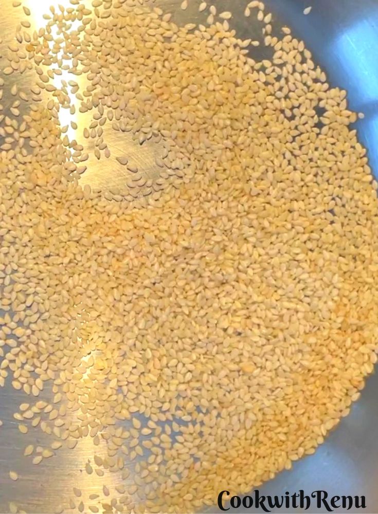 Roasting Sesame Seeds.