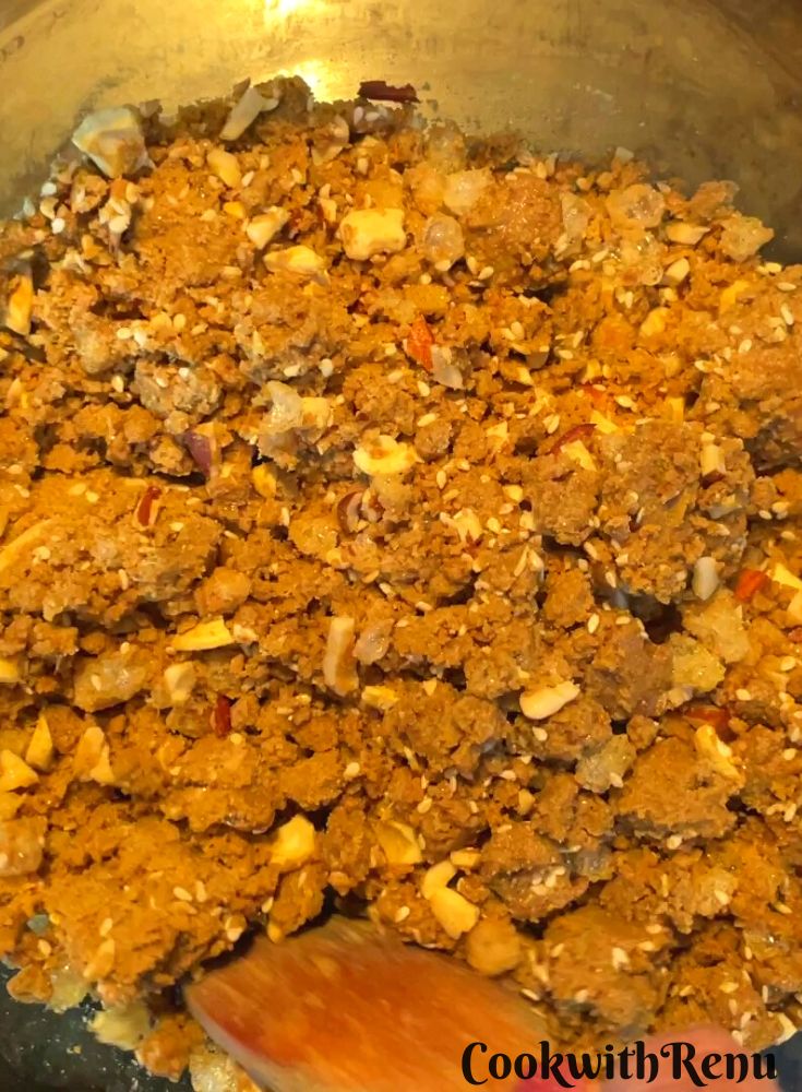 The mixed Bajra Ladoo mixture.