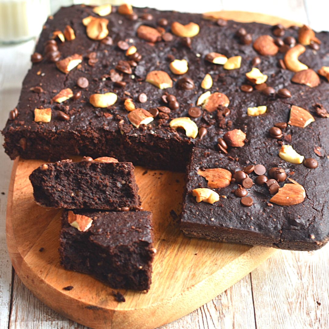 The BEST Eggless Chocolate Brownie Recipe with cocoa powder - Spices N  Flavors