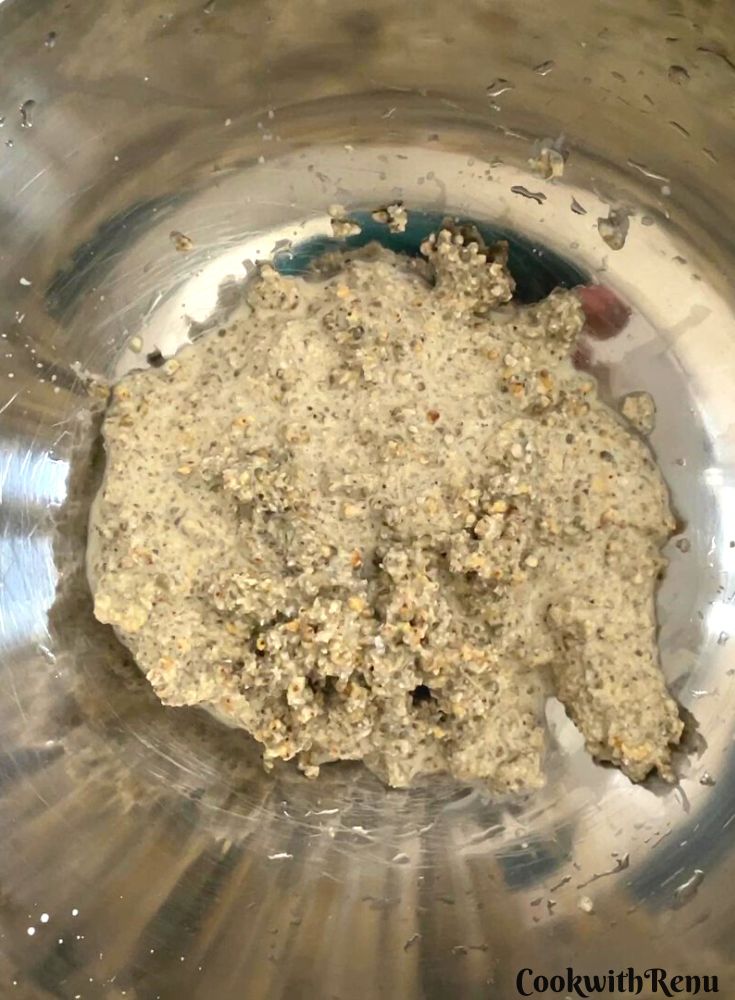 Sprouted and grinded Pearl Millets in a bowl.