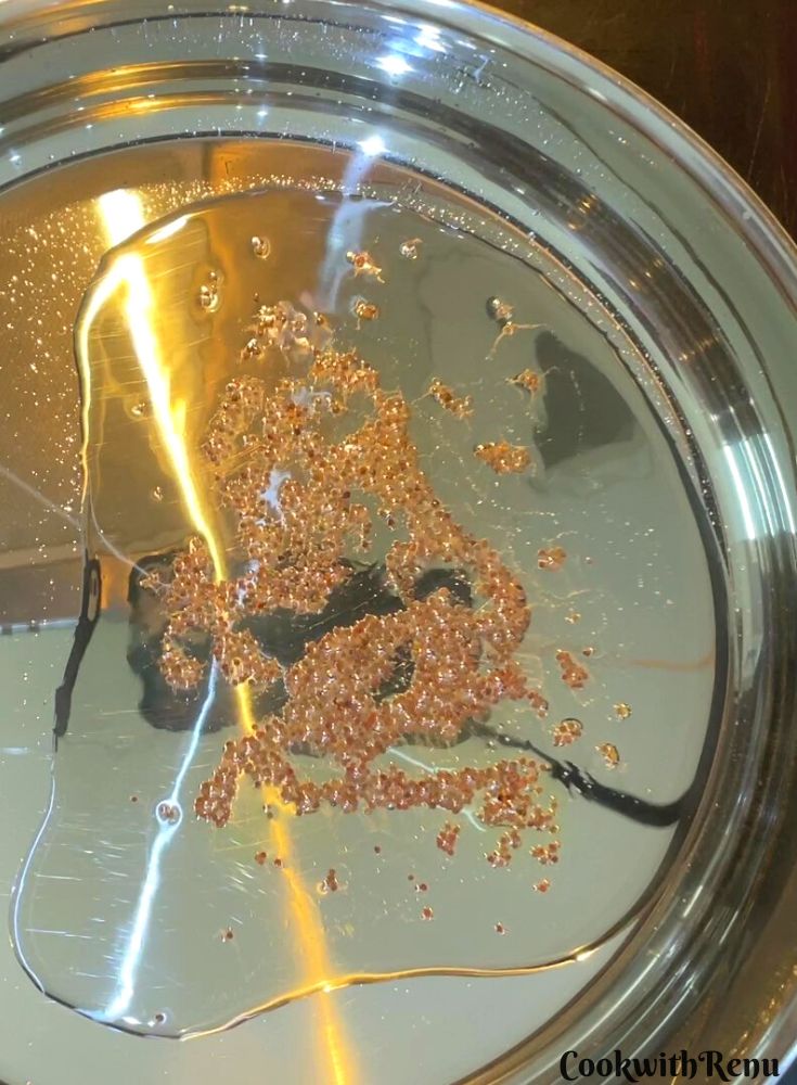 Adding Mustard Seeds in oil