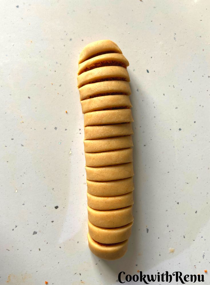 Bhakarvadis cut to even size