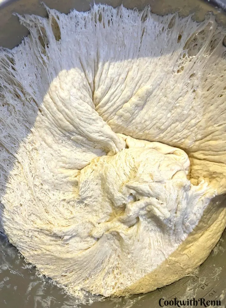 Gluten Strands on the proofed dough