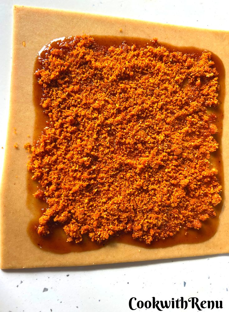 Spreading of the filling