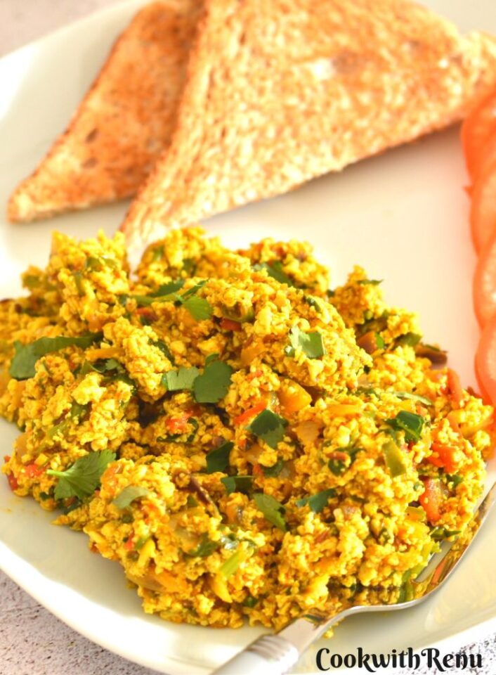 Tofu Bhurji (IndianStyle Spicy Tofu Scramble) Cook With Renu