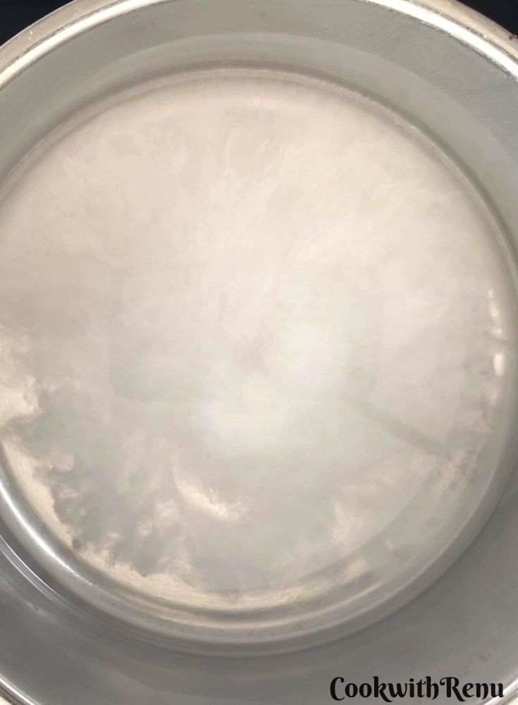 Oil and Salt added to water.