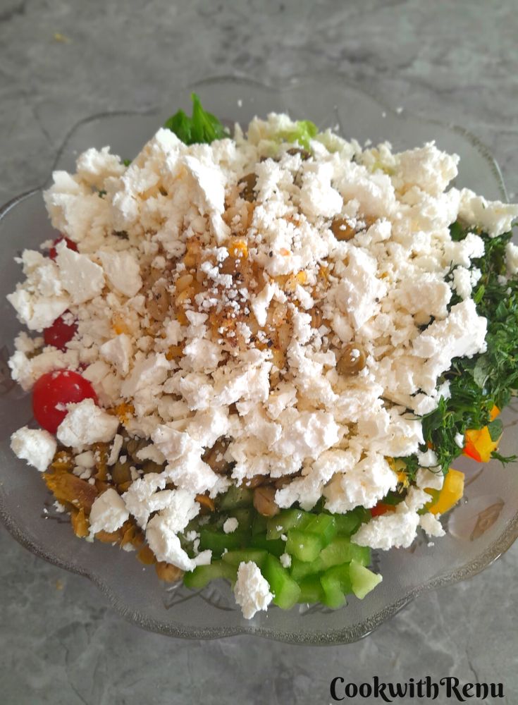 Adding of lemon juice, salt and black pepper powder.