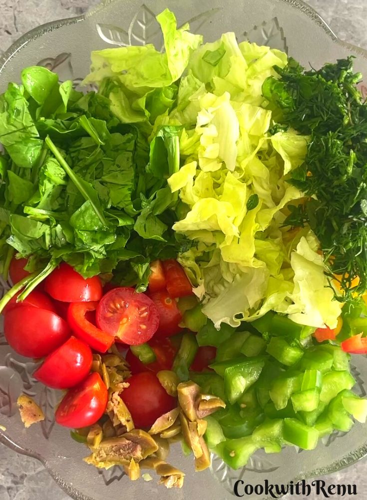 Chopped Vegetables in a bowl.