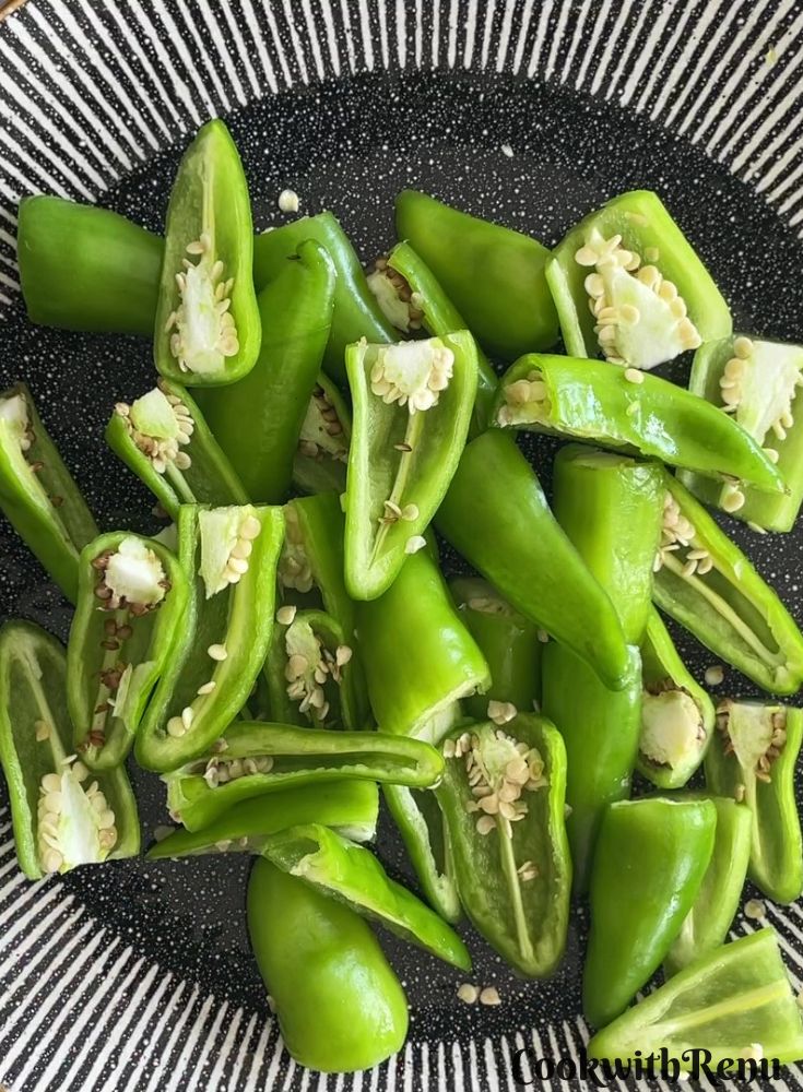 Cut Green Chilies.