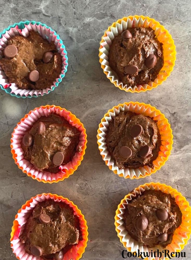 Muffin ready to bake