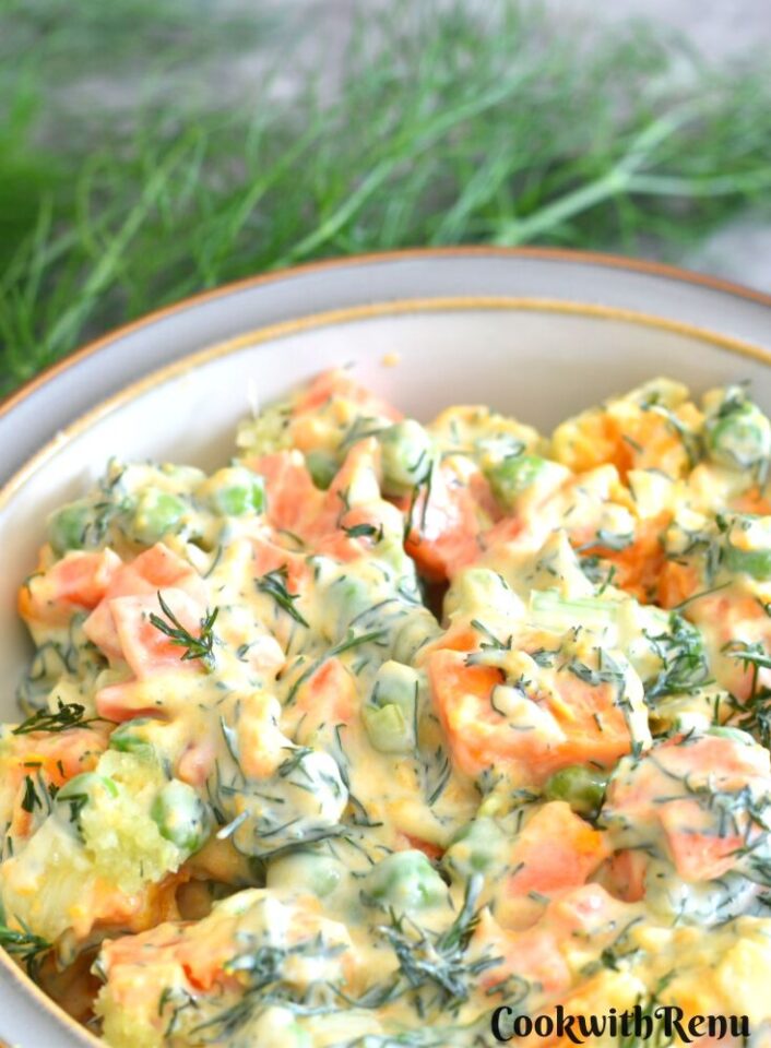 Sweet Potato and Fennel Fronds Salad Cook With Renu