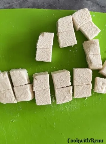 Cut Tofu cubes