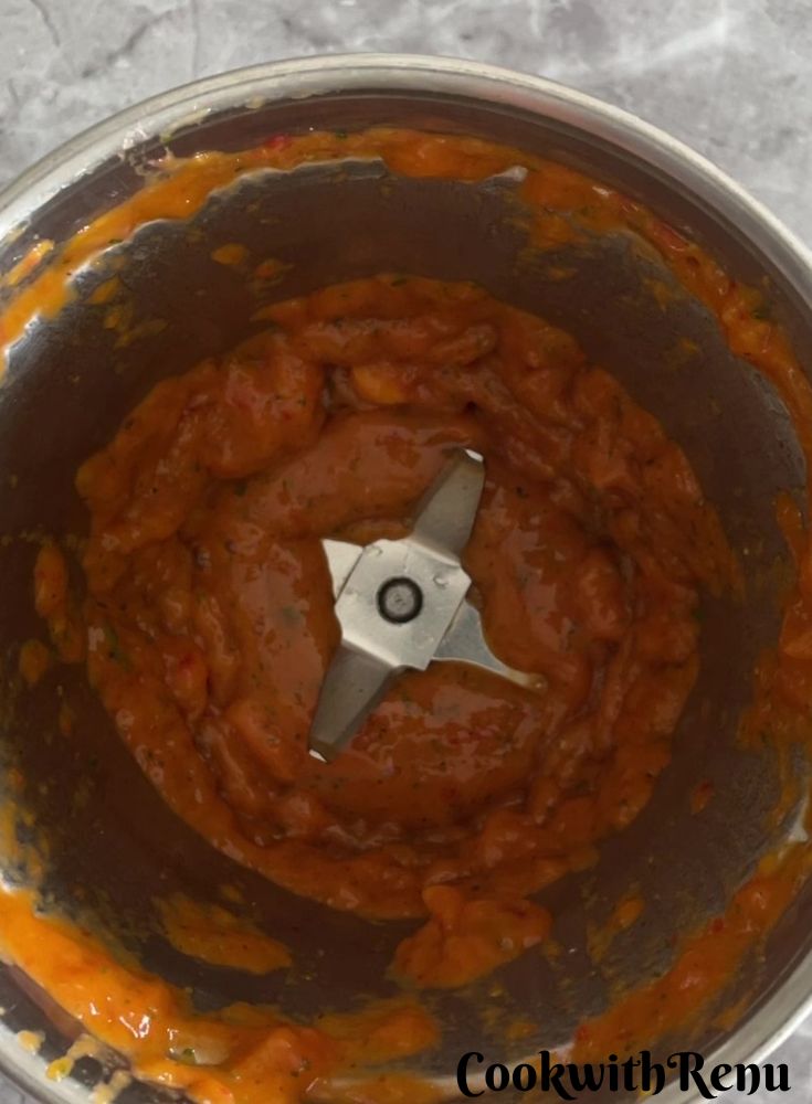 Pureed fruit and mint